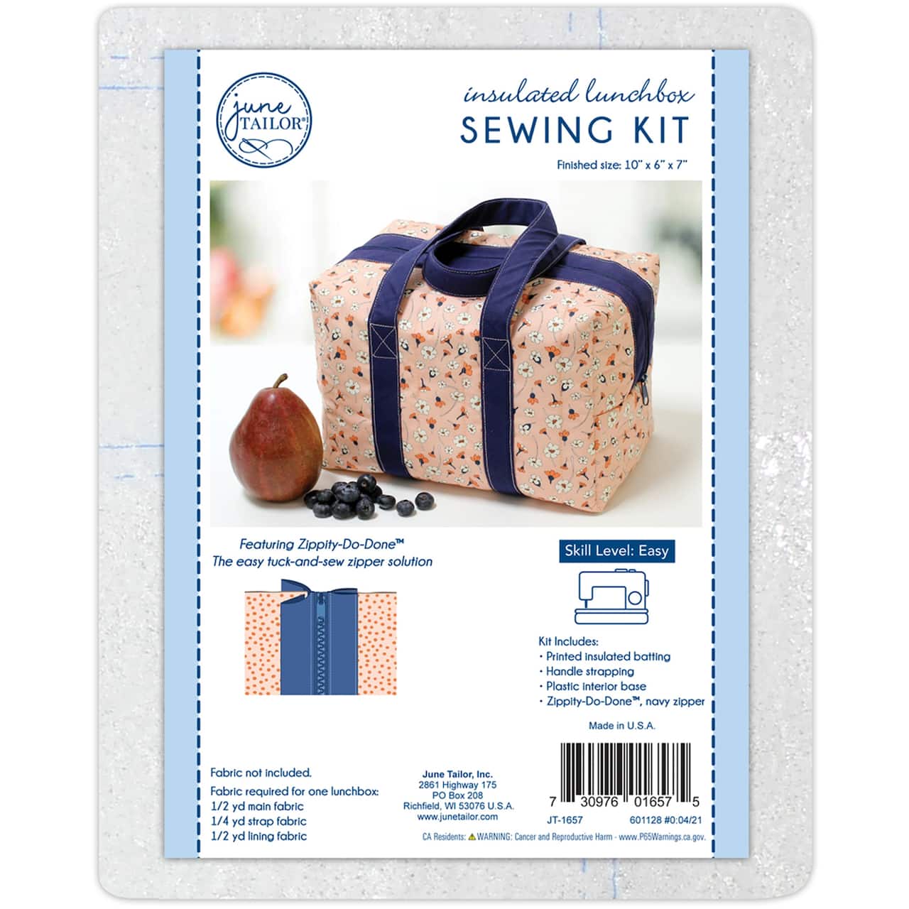June Tailor&#xAE; Zippity-Do-Done&#x2122; Navy Insulated Lunchbox Tote Kit